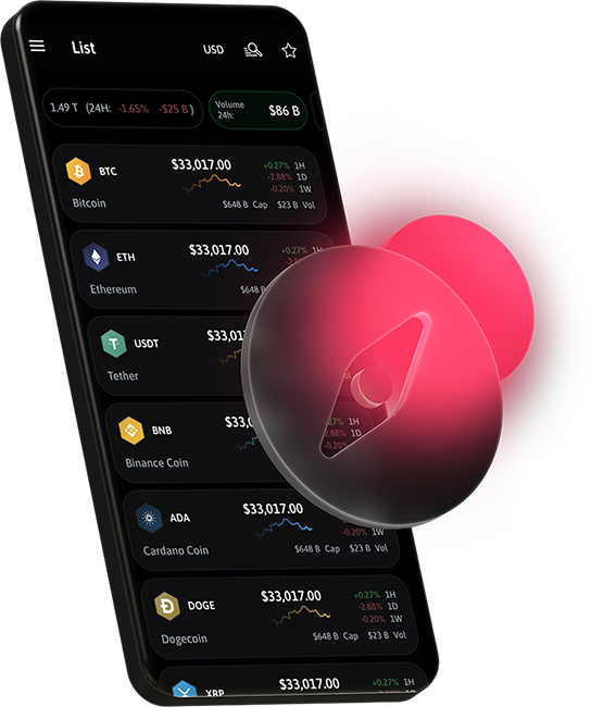 Cryptocurrency Trading App Interface